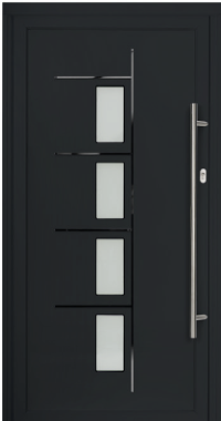 Anthracite grey RAL 7016 Front Door - residential aluminium doors